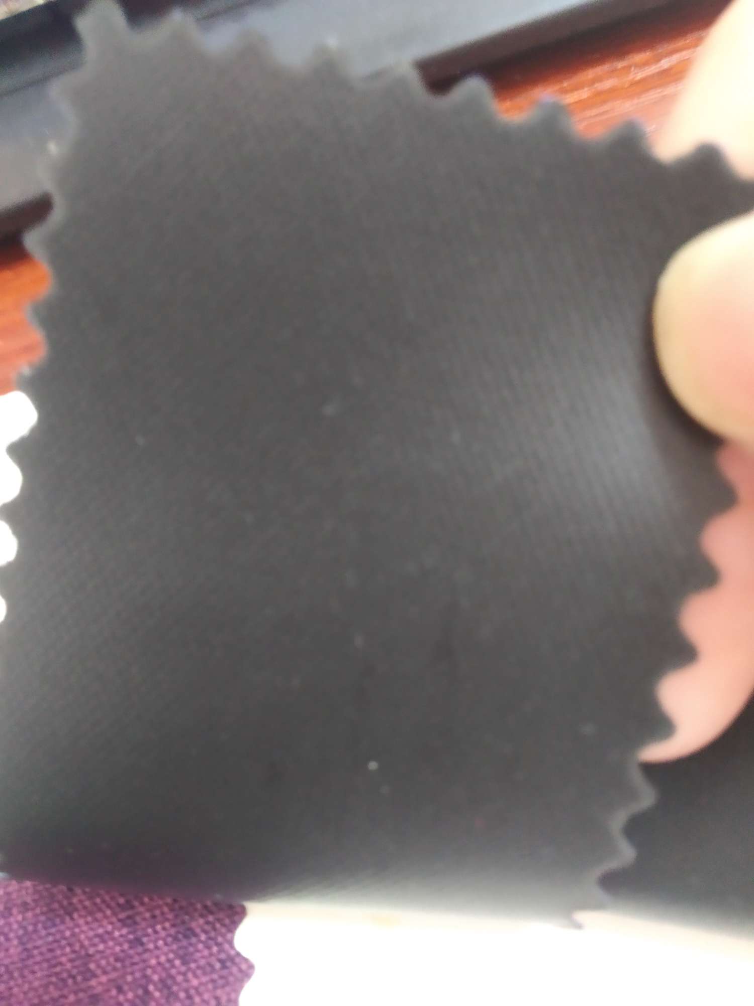 TY-- 047 RPET recycled 300D matte pvc 7# Sapphire Blue details Picture