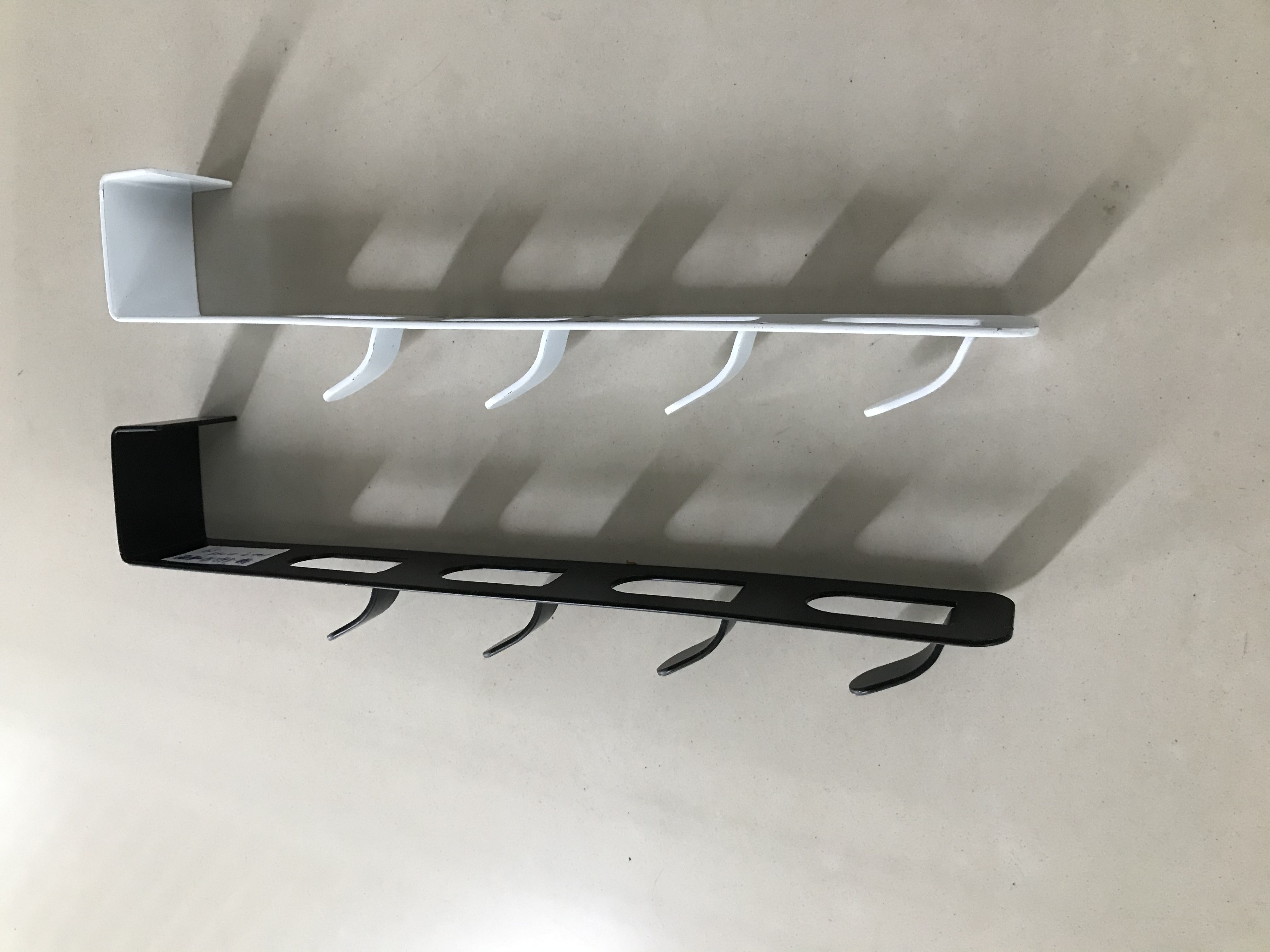 Home Kitchen Iron Cabinet Storage Rack Multi-Functional Row Hook Wardrobe Organizer Application Scenario