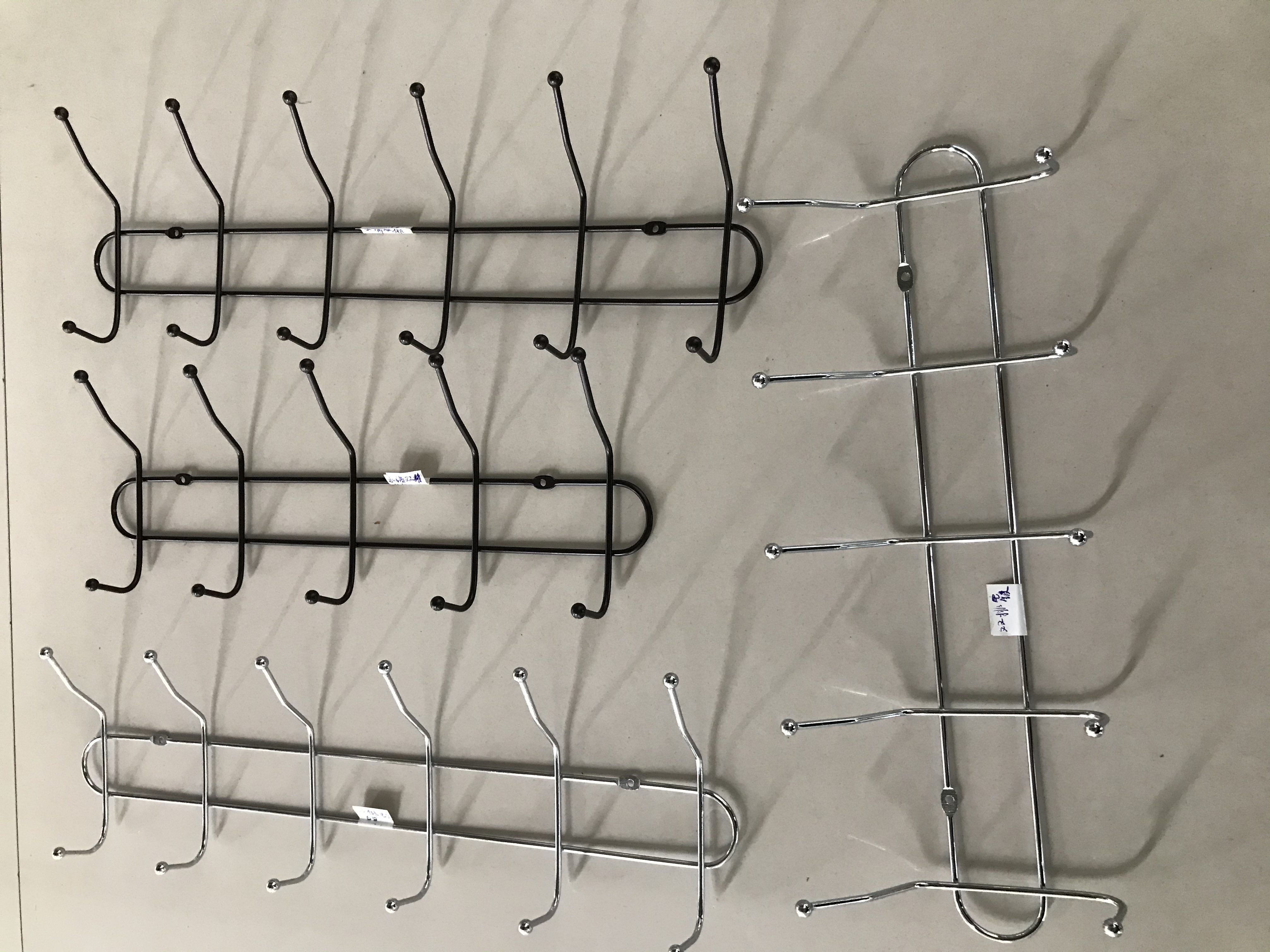 Home Kitchen Iron Cabinet Storage Rack Multi-Functional Row Hook Wardrobe Organizer details Picture