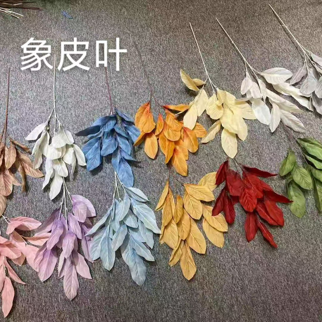 象皮叶  适合室内外工程做景  婚庆，装饰，家居摆放  插花配材