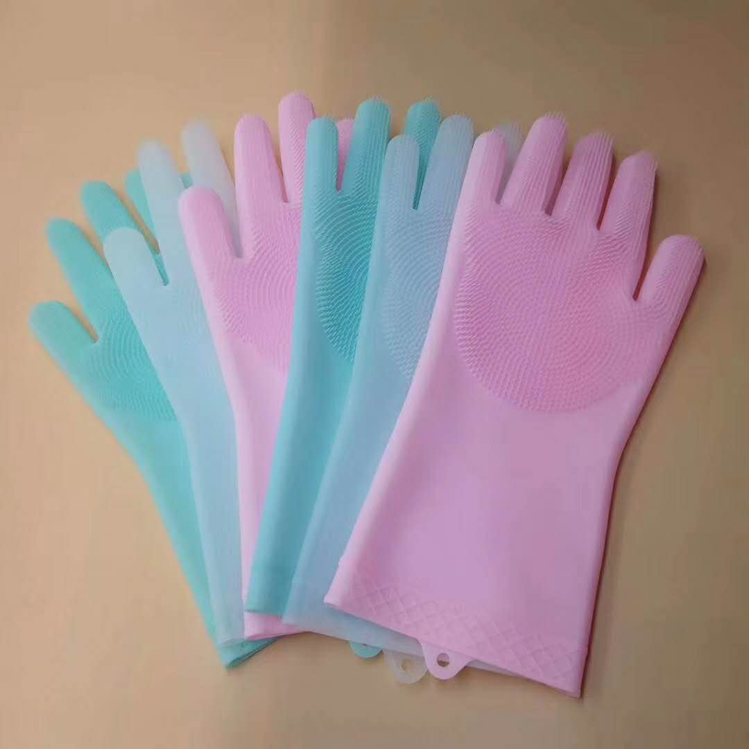 Pu Velvet Inner Gloves Dishwashing Gloves Women's Kitchen Rubber Winter Washing Clothes Warm Waterproof 10