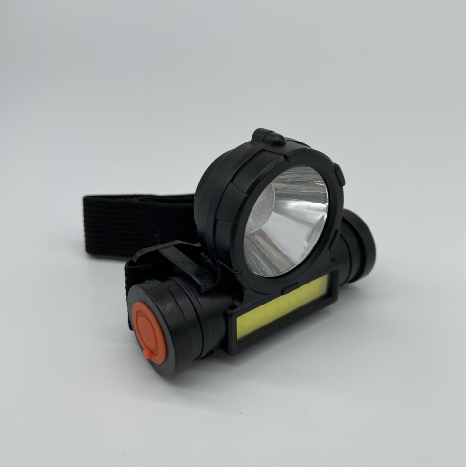 铝合金加塑料头灯 COB➕3030灯泡彩盒包装