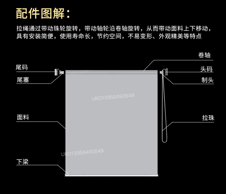 blinds dual layer blackout day nig详情图1