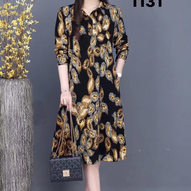 Fashion trend casual comfortable temperament elegant lady flower dress