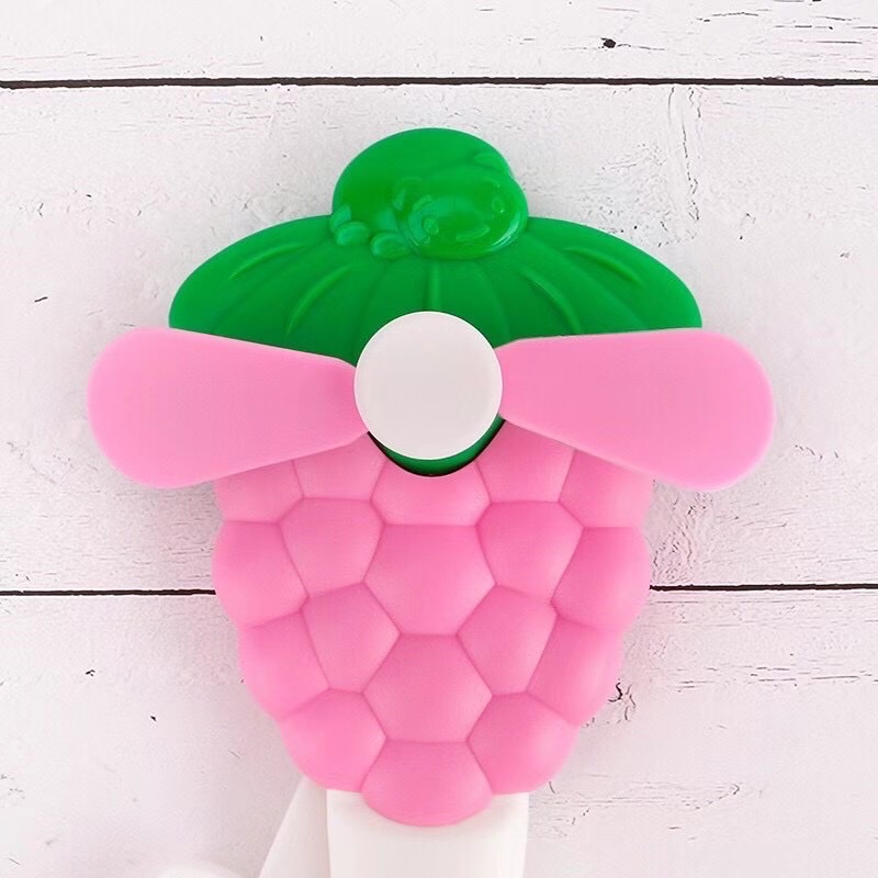 New Grape hand-pressing fan, hand-pressing mini fan, cartoon fan detail image 4