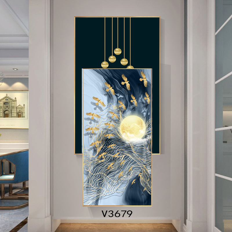 现代简约装饰画风景山水轻奢玄关装饰画4-100