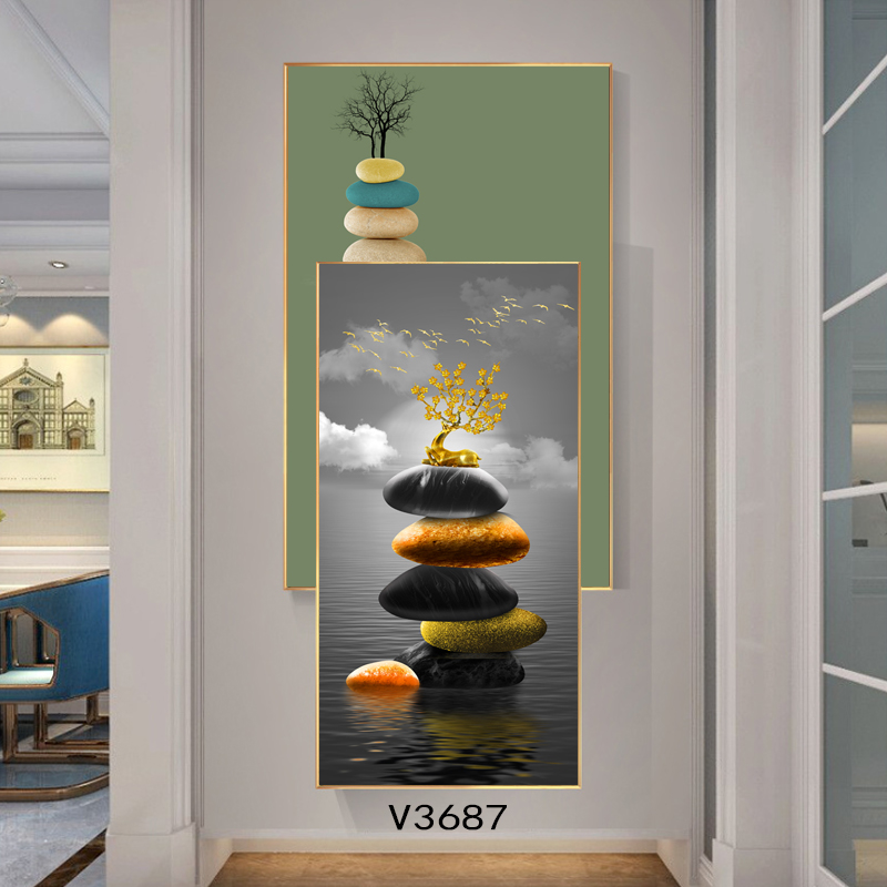 Modern simple decorative painting landscape light luxury porch decorative painting