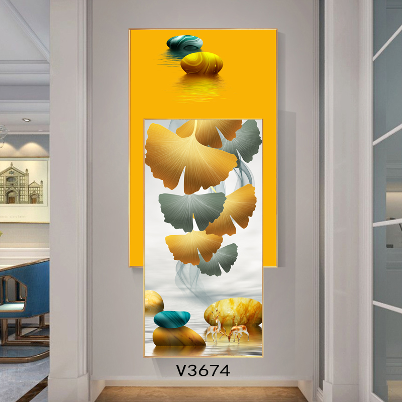 现代简约装饰画风景山水轻奢玄关装饰画1000-1