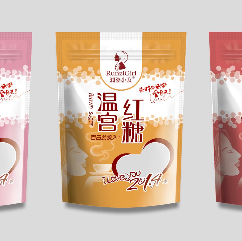 厂家直销 定制包装袋包装纸包装自动包装膜 红糖自立包装的。