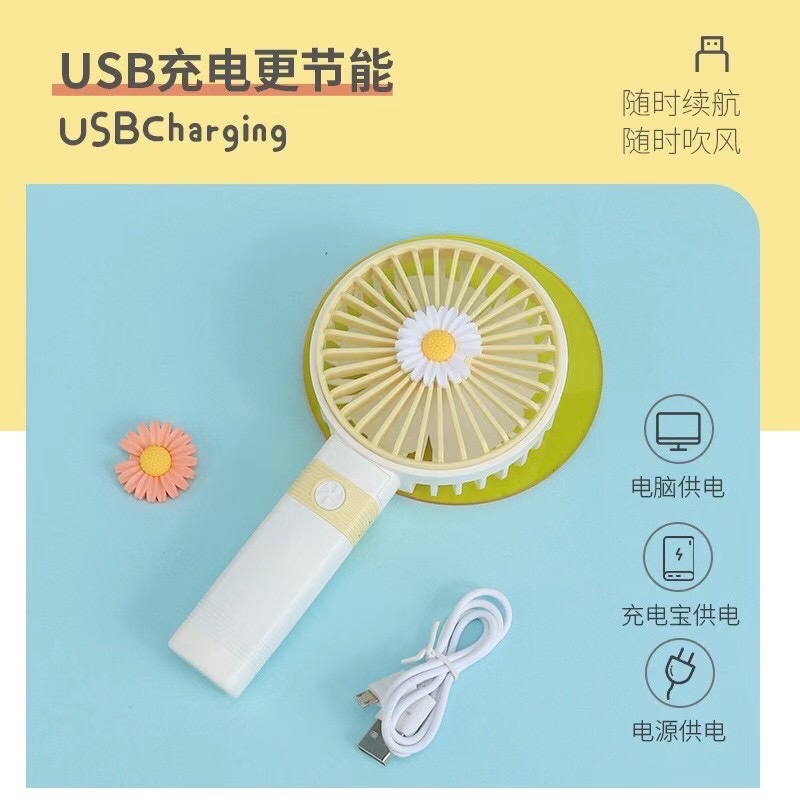 The charging folding small fan with a cartoon design is novel, unique and peculiar pic 9