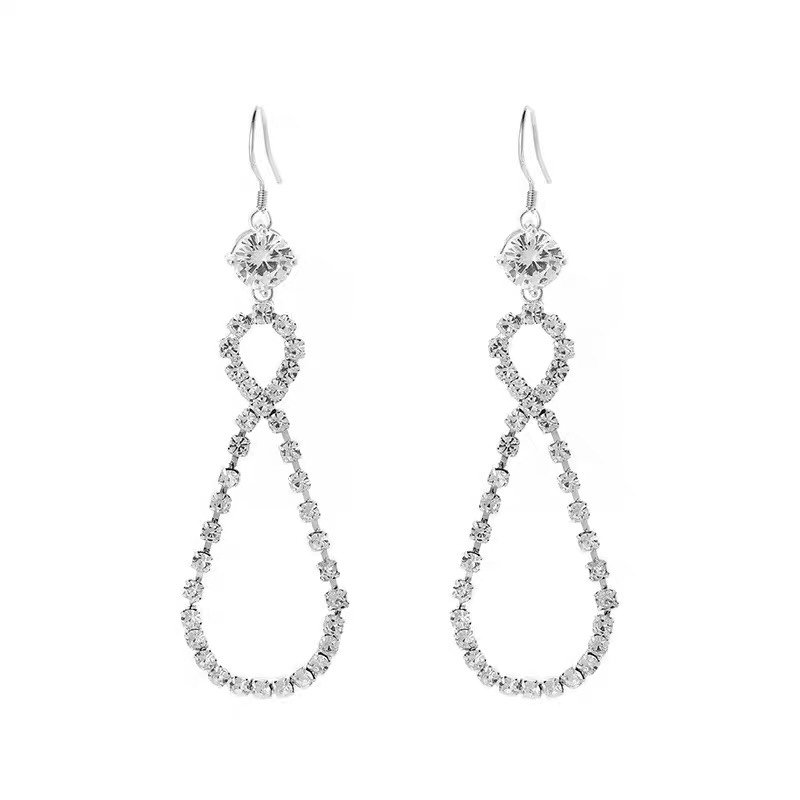 Yu Na jewelry A066 retro court European and American fashion trend niche design full rhinestone earrings