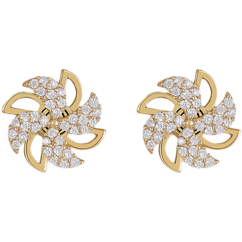 The same earrings can rotate the small windmill earrings women 2021 summer new fashion light luxury earrings thumbnail
