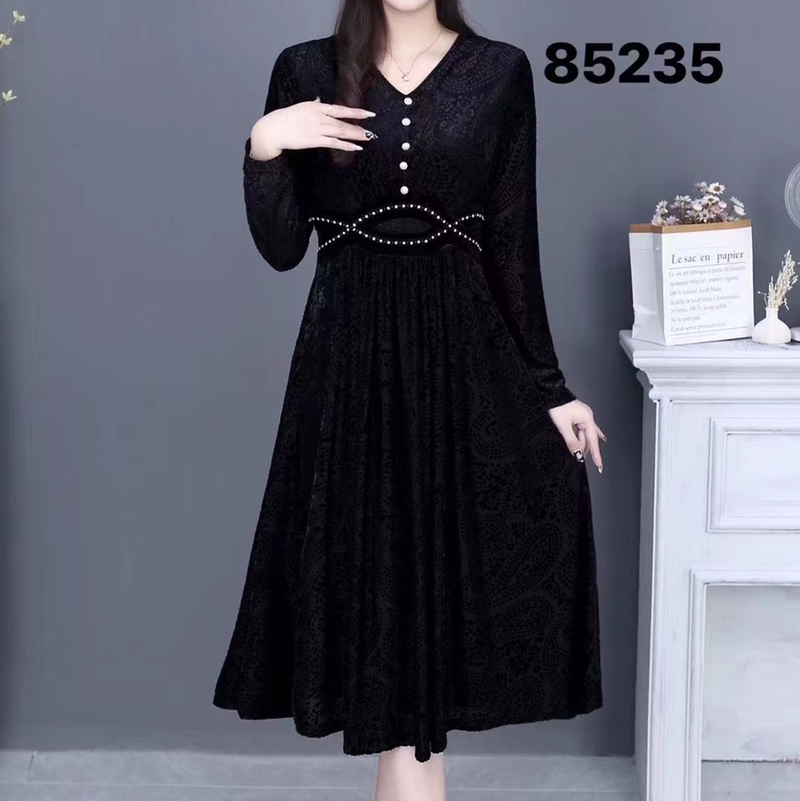 Fashion trend casual comfortable temperament elegant lady black dress