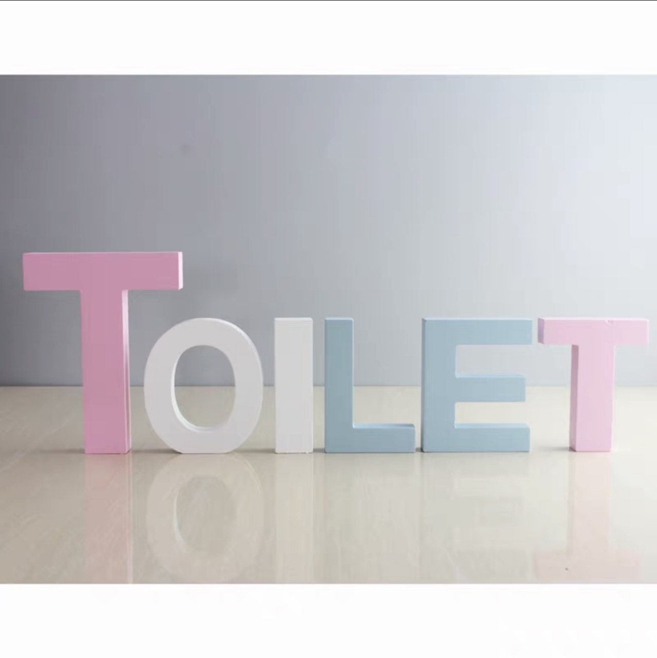 Mueble de salón accesorios para el hogar letras creativas toilet moderno y minimalista basalto de madera armario de tv decoración de mesa