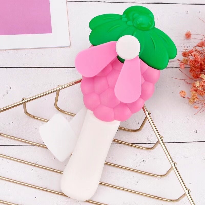 New Grape hand-pressing fan, hand-pressing mini fan, cartoon fan detail image 3