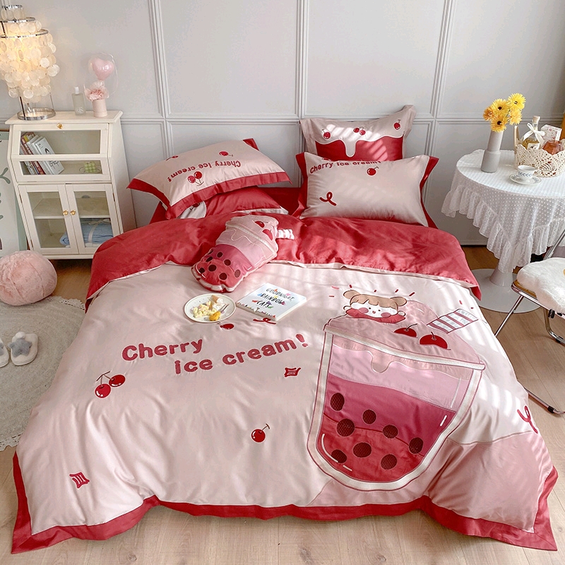19 Factory direct source goods New 60S long staple cotton applique embroidered four-piece set Factory direct source goods new 60S Long staple cotton applique embroidered four-piece set factory direct source goods new 60S long