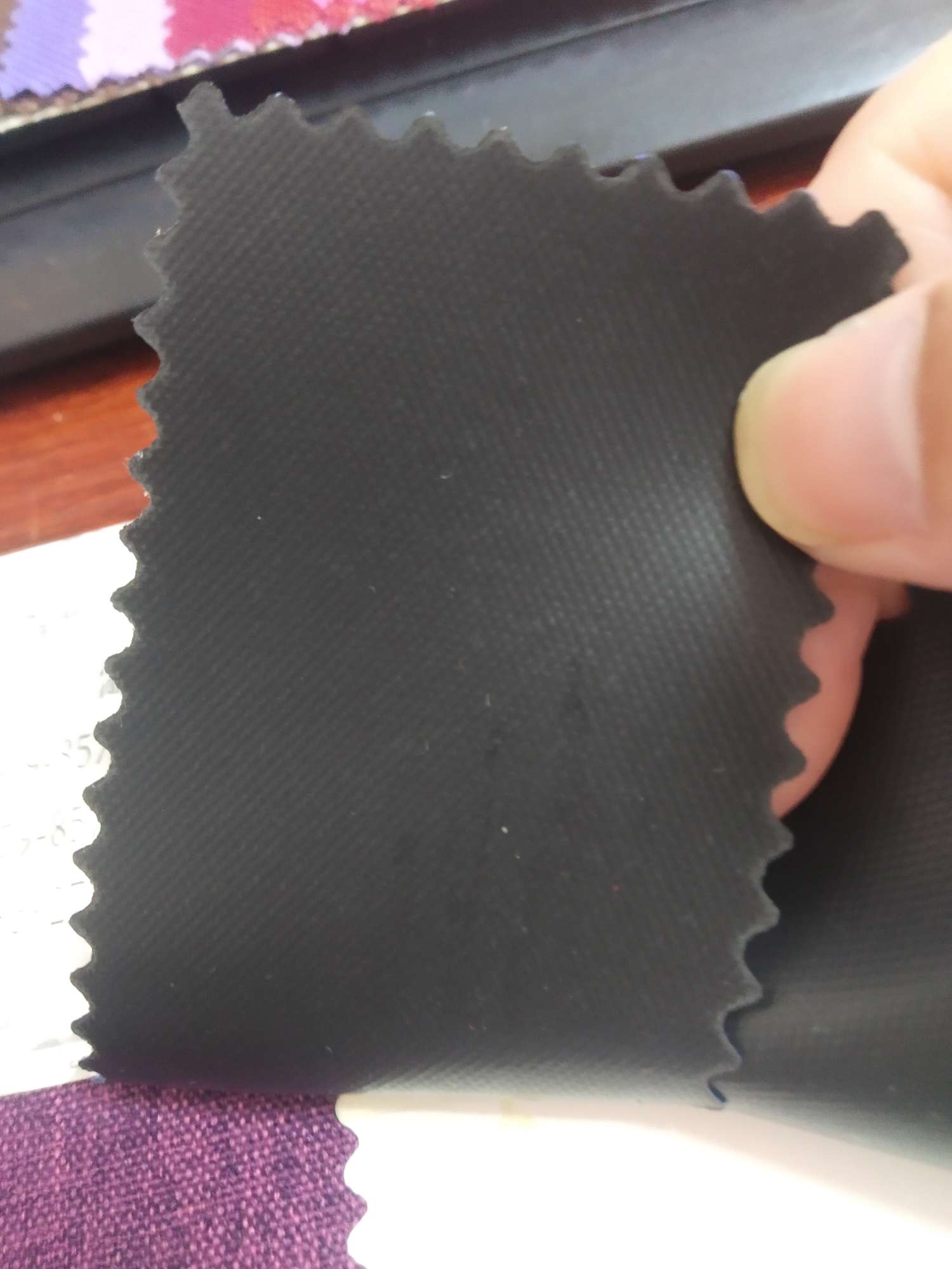 TY-- 047 RPET recycled 300D matte pvc 7# Sapphire Blue Specification image