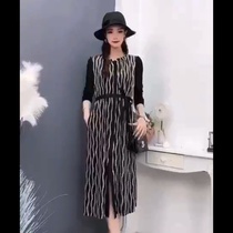 Fashion trend Casual comfortable temperament elegant lady grey dress