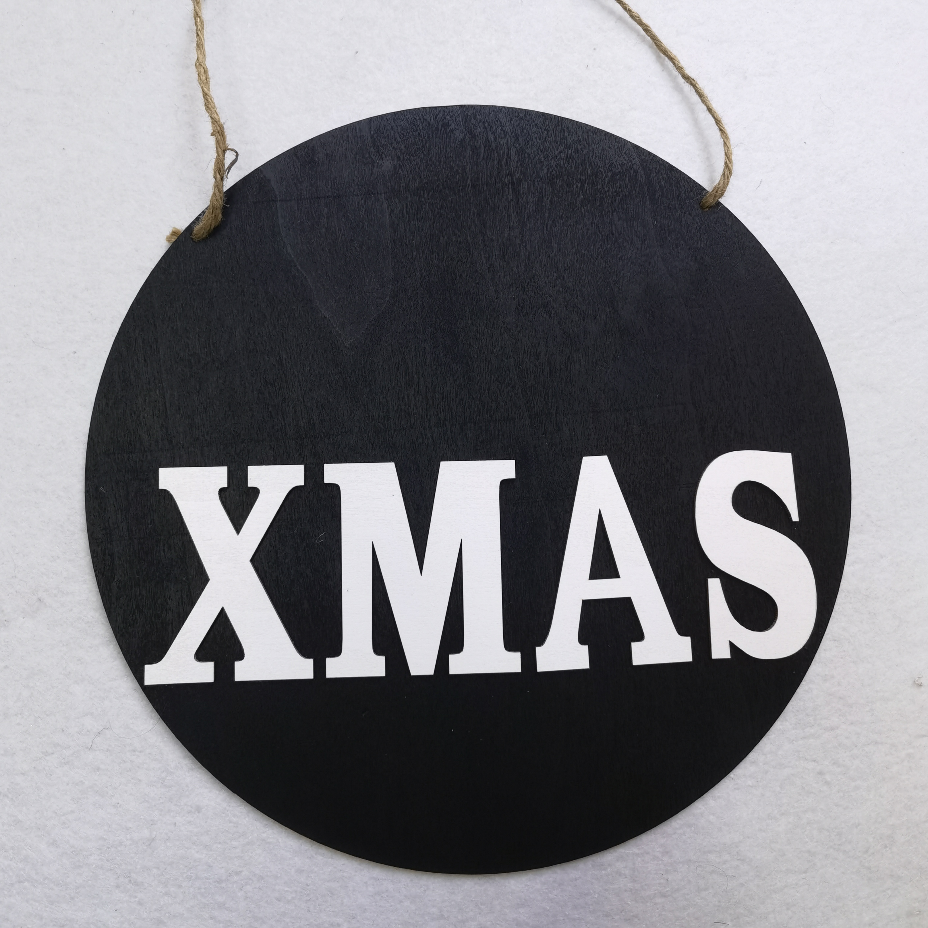 Christmas welcome sign: Country-style home wooden sign XMAS black