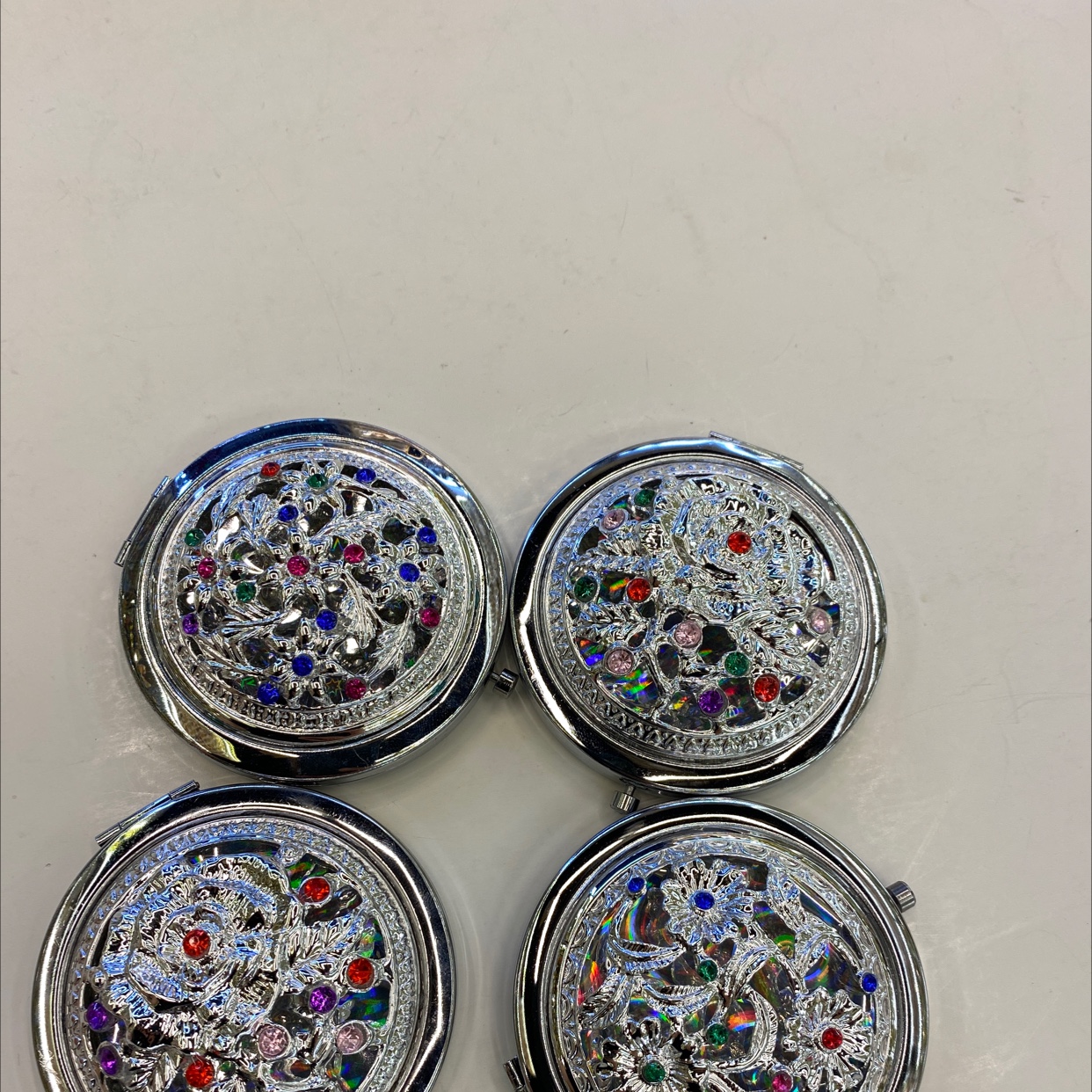 迪梦斯工艺品珠宝首饰盒镜子手工定制创意礼品镜子塑料金色镂空铬色镜子