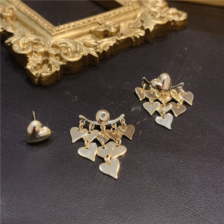 925 دباسة فضية، قرط الحب، قرطين معدنيين detail image 3