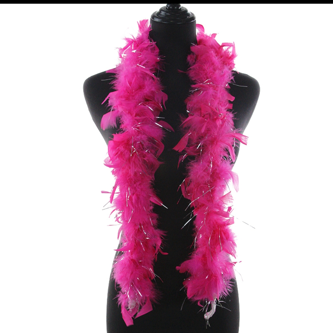 火鸡火片毛条加丝45克两米梅红色