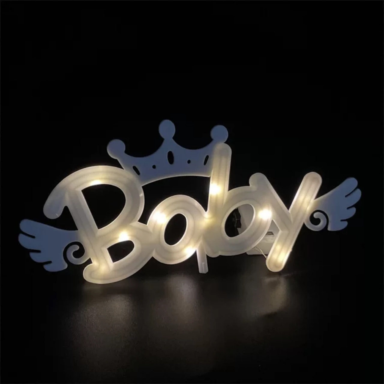 LOVE Cake Light BABY Alphabet Light Music Song Light with Colorful light Happy Birthday bouquet decorated copper wire light string Warm white with electronic BABY thumbnail