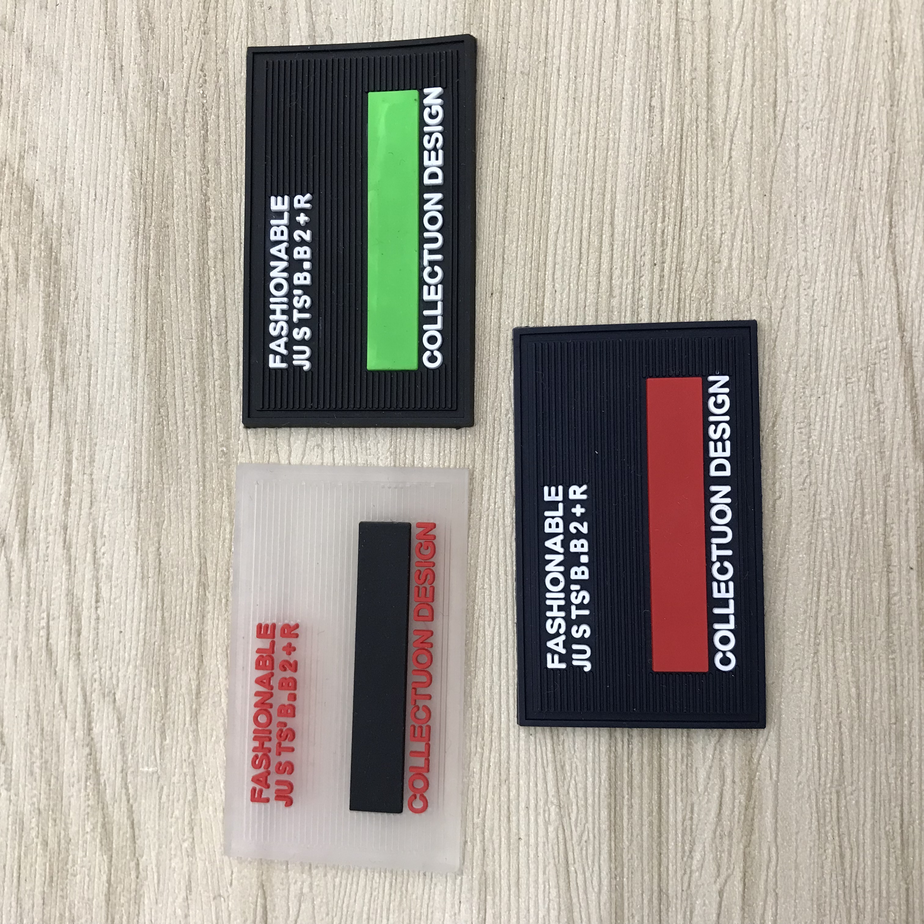 Decorative PVC soft rubber labels for clothing accessories detail image 3