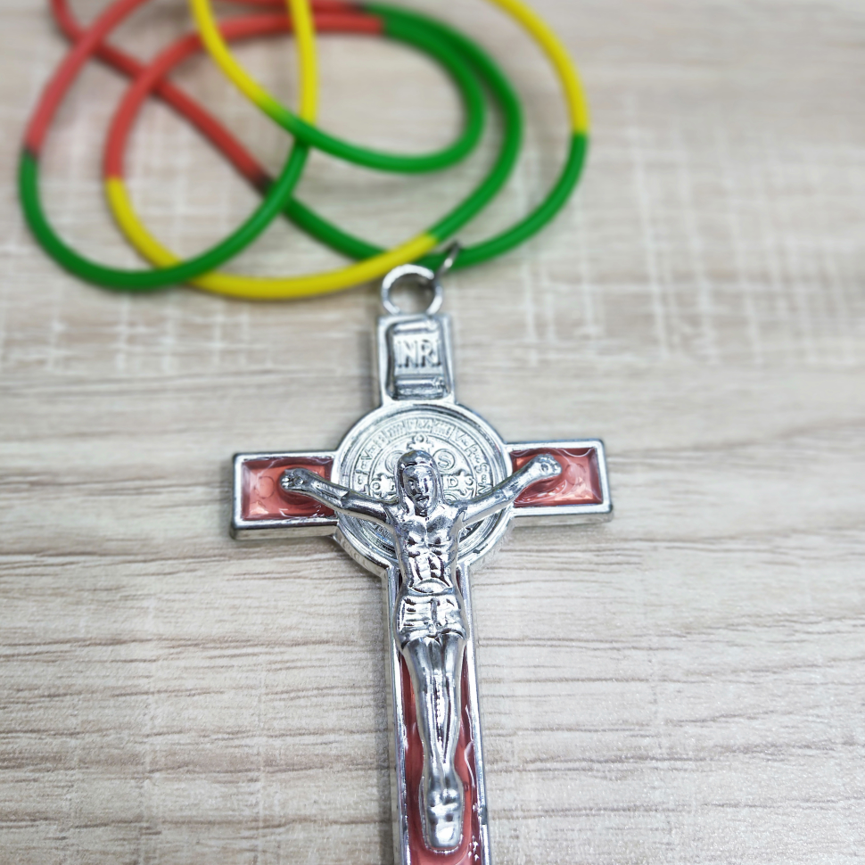Factory direct sales, foreign trade hot products, religious series silicone crucifix necklace 010