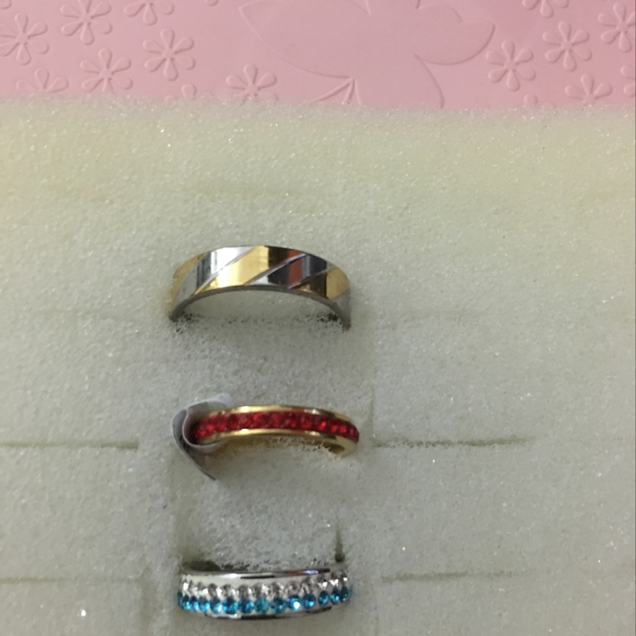 Rainbow combination with a series of rings! The whole set of unique style charm!