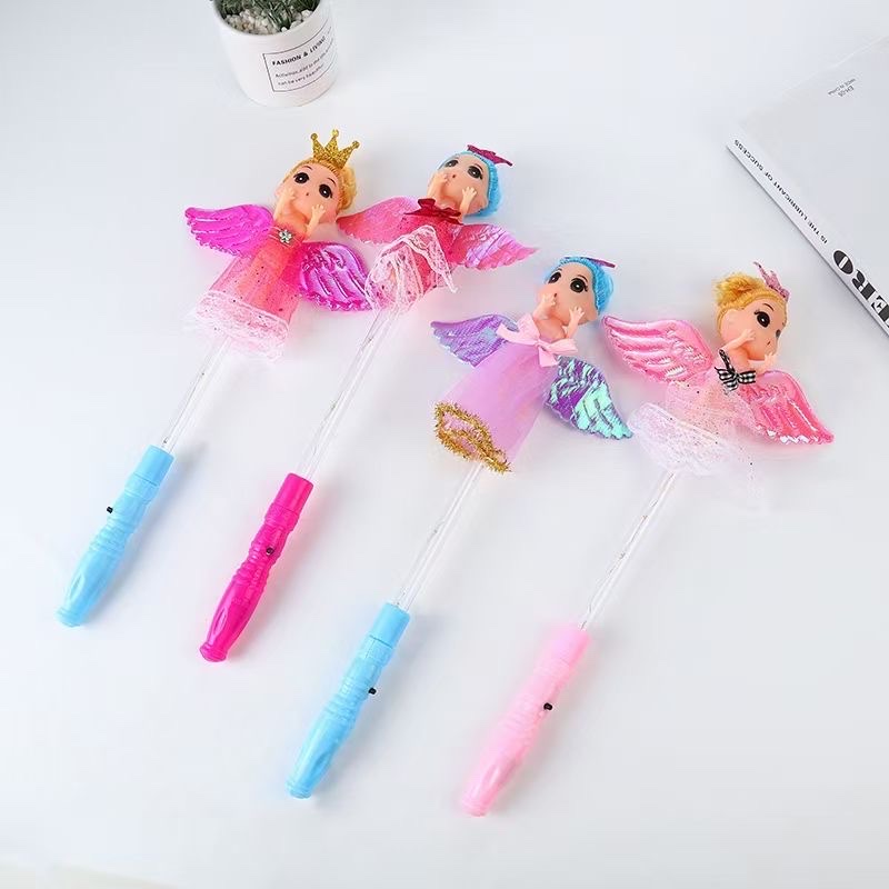 夜市彩小天使发光棒灯光棒灯光魔法棒自带 电子三档调节灯光带灯娃娃 炫彩小天使发光棒小天使自带电子三档调节灯光 灯光魔法棒详情1