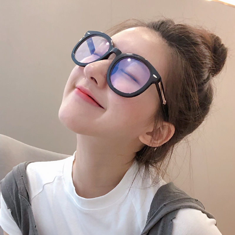 赵露思同款黑框眼镜女素颜神器防蓝光有度数近视眼镜框大脸显瘦（平光到-600度近视全部包邮）产品图