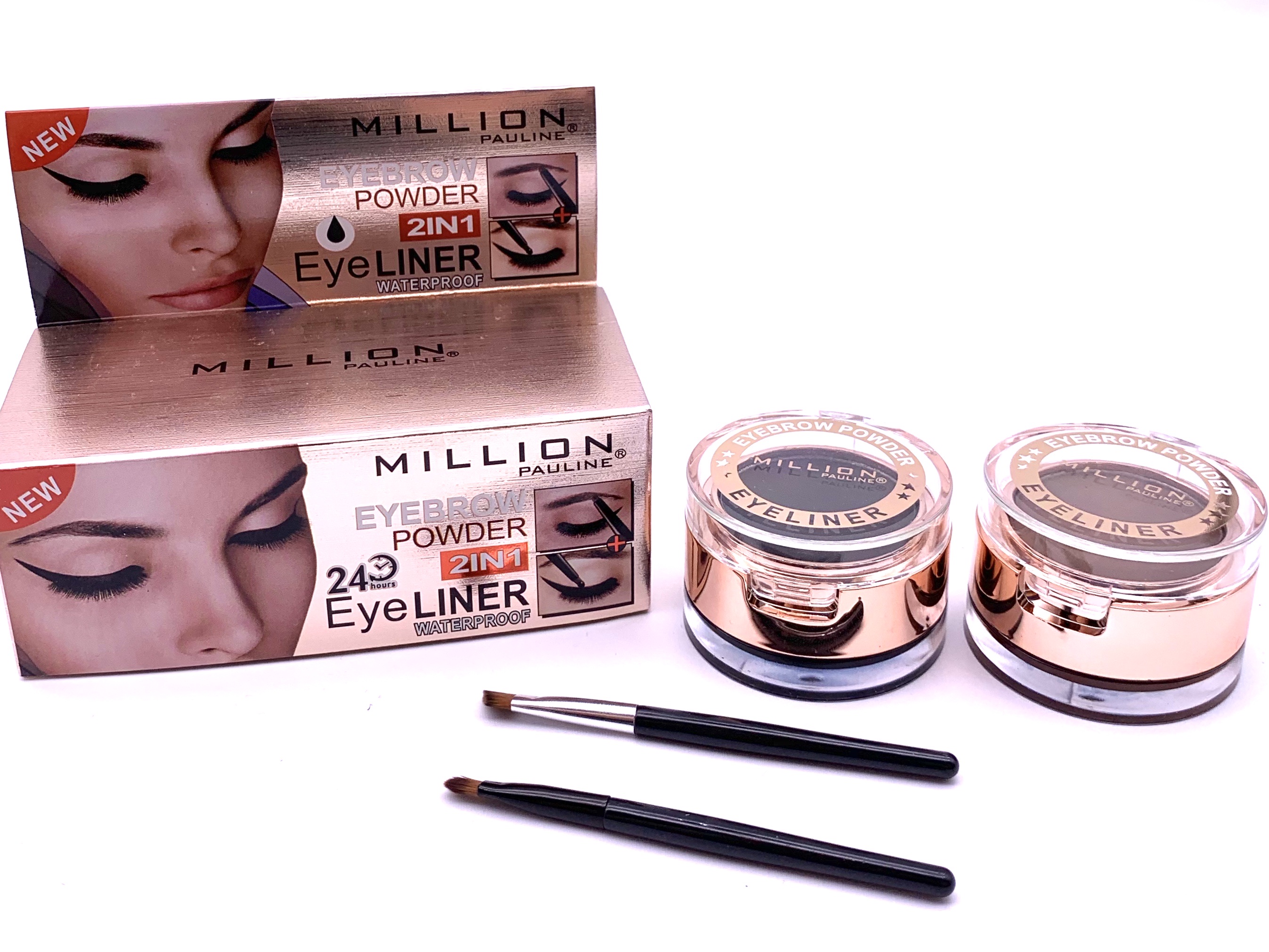 Million Pauline Direct eyeliner and eyebrow powder 2-in-1 set Application Scenario