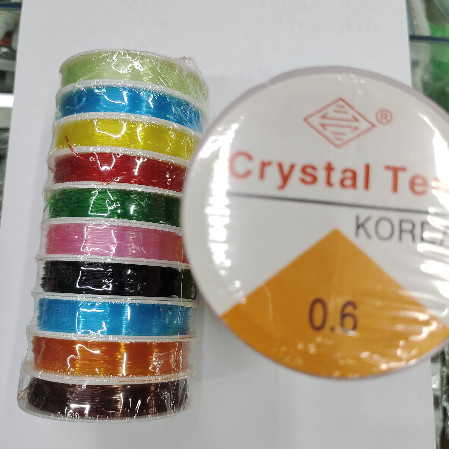 Crystal string elastic string bead string bracelet string bead bead bead bead bead play line wear-resistant 0.6mm color mix thumbnail