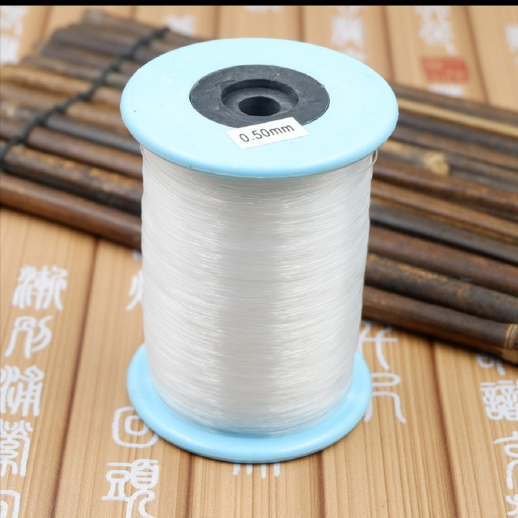 DIY jewelry material Non-elastic beaded crystal thread Hand-woven fish silk thread large shaft transparent nylon fishing line 0.5mm