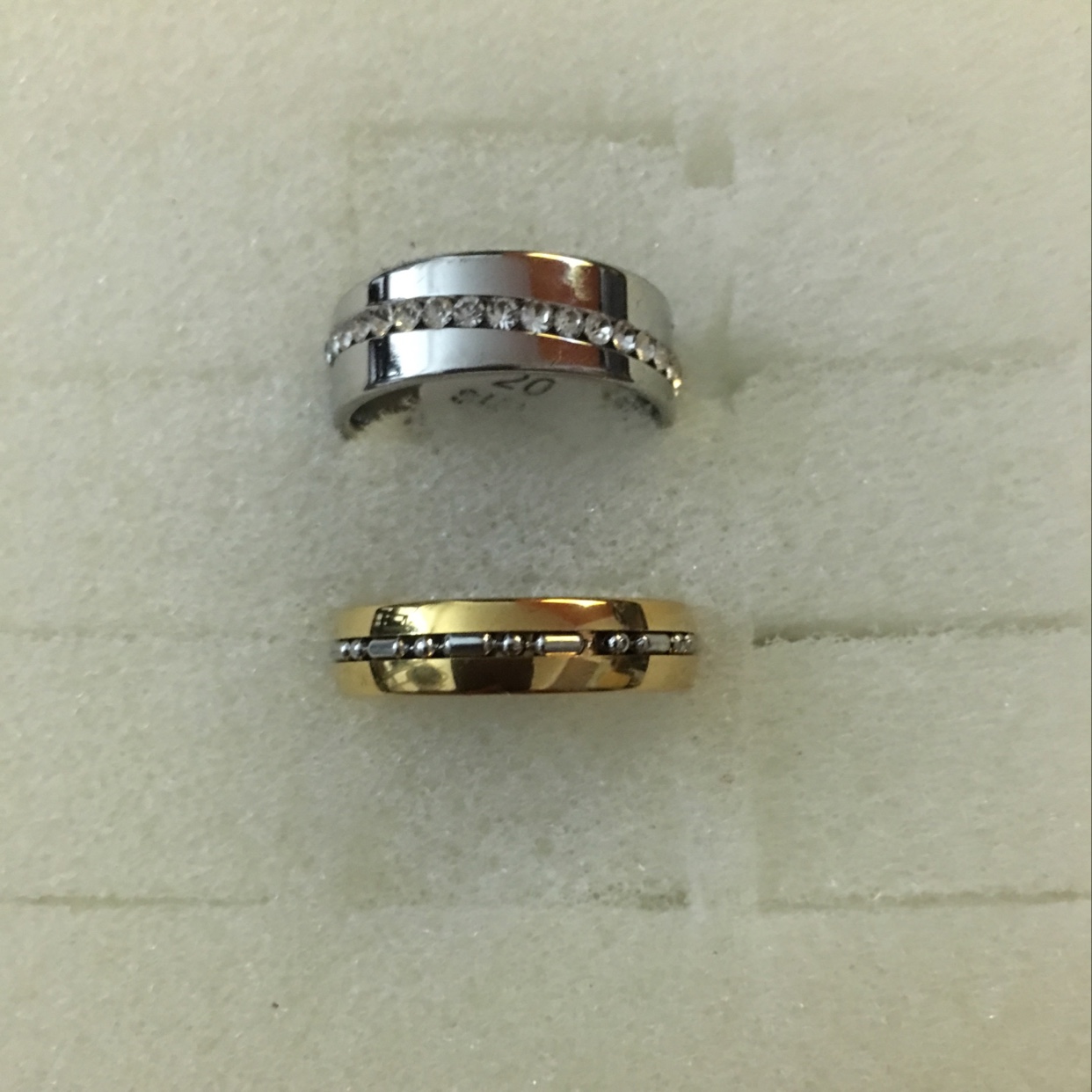 Two design style unique charm fashion trend casual ring 💍 with style simple fashion lady gold silver
