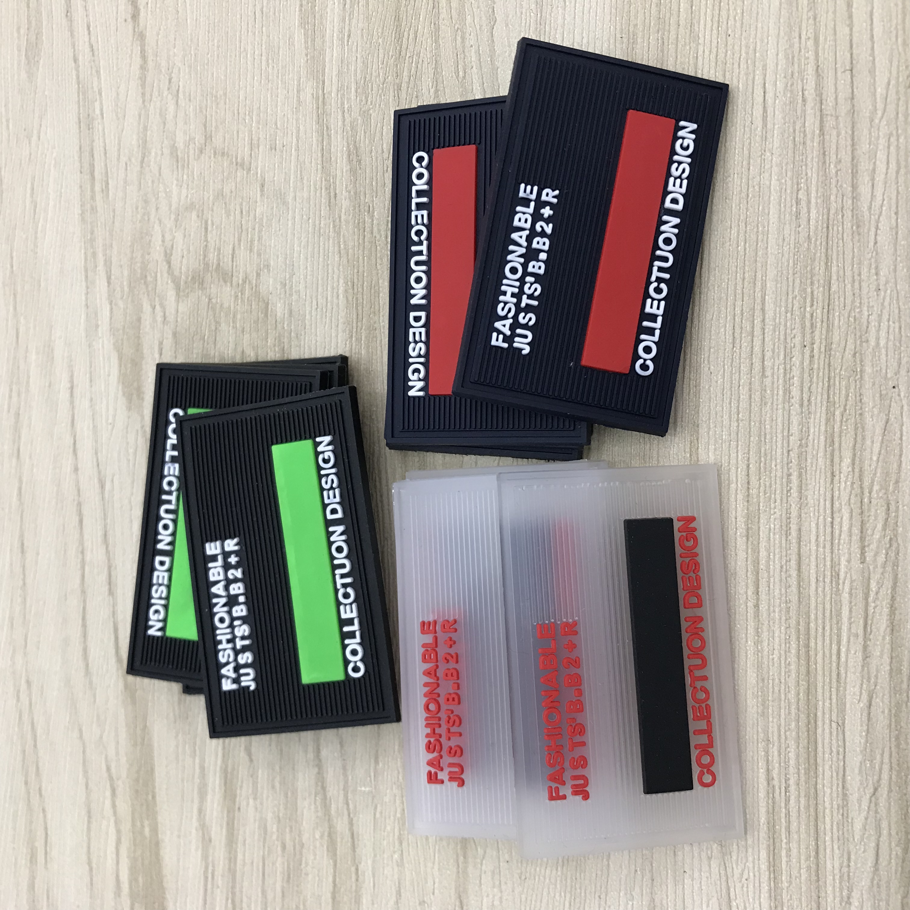 Decorative PVC soft rubber labels for clothing accessories details Picture