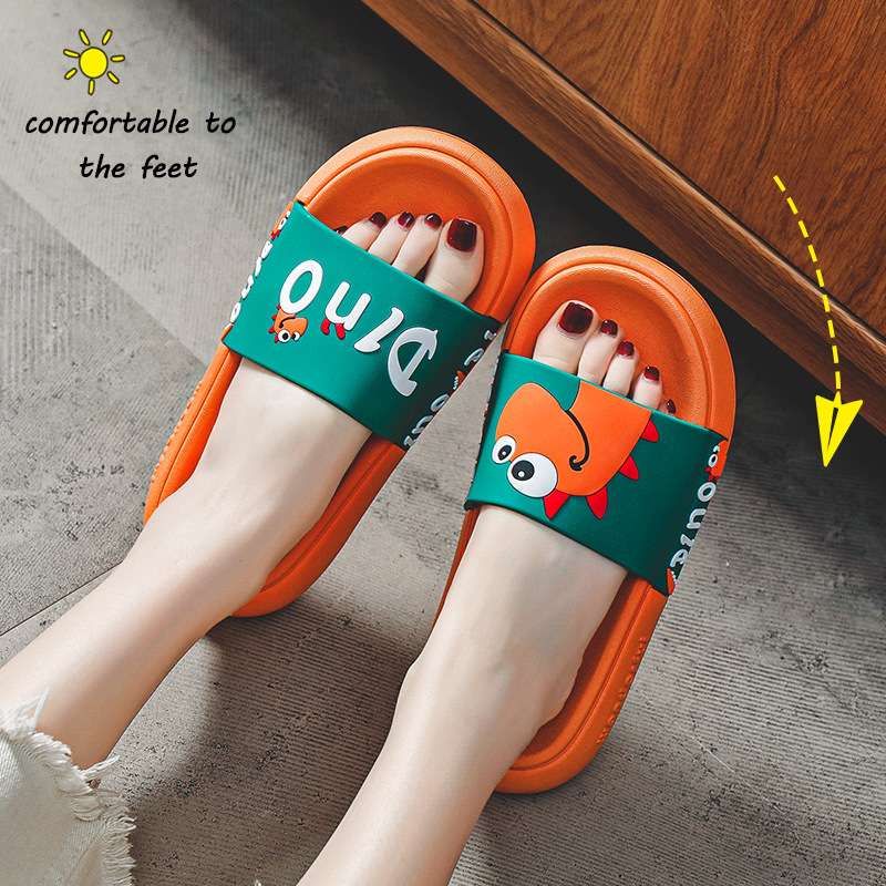 Summer indoor home slippers for men: Anti-slip and deodorizing when stepping on feces. Thick-soled trendy men's flip-flops are worn outside details Picture