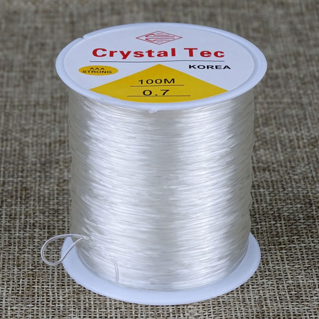 Crystal elastic string 0.7mm100 m beaded string string Elastic string wear-resistant bracelet elastic string beaded transparent crystal string