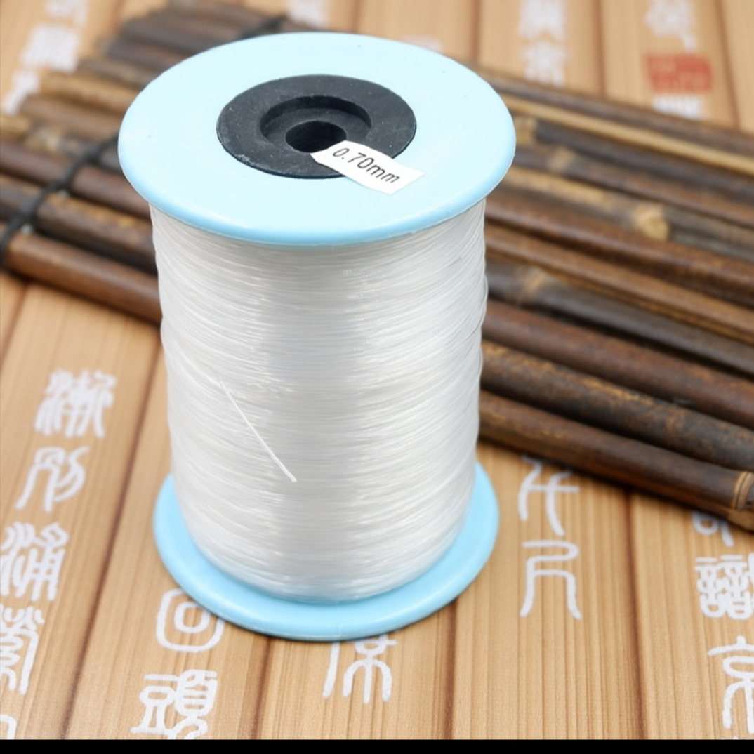 DIY jewelry material Non-elastic beaded crystal thread Hand-woven fish silk thread large shaft transparent nylon fishing line 0.7mm