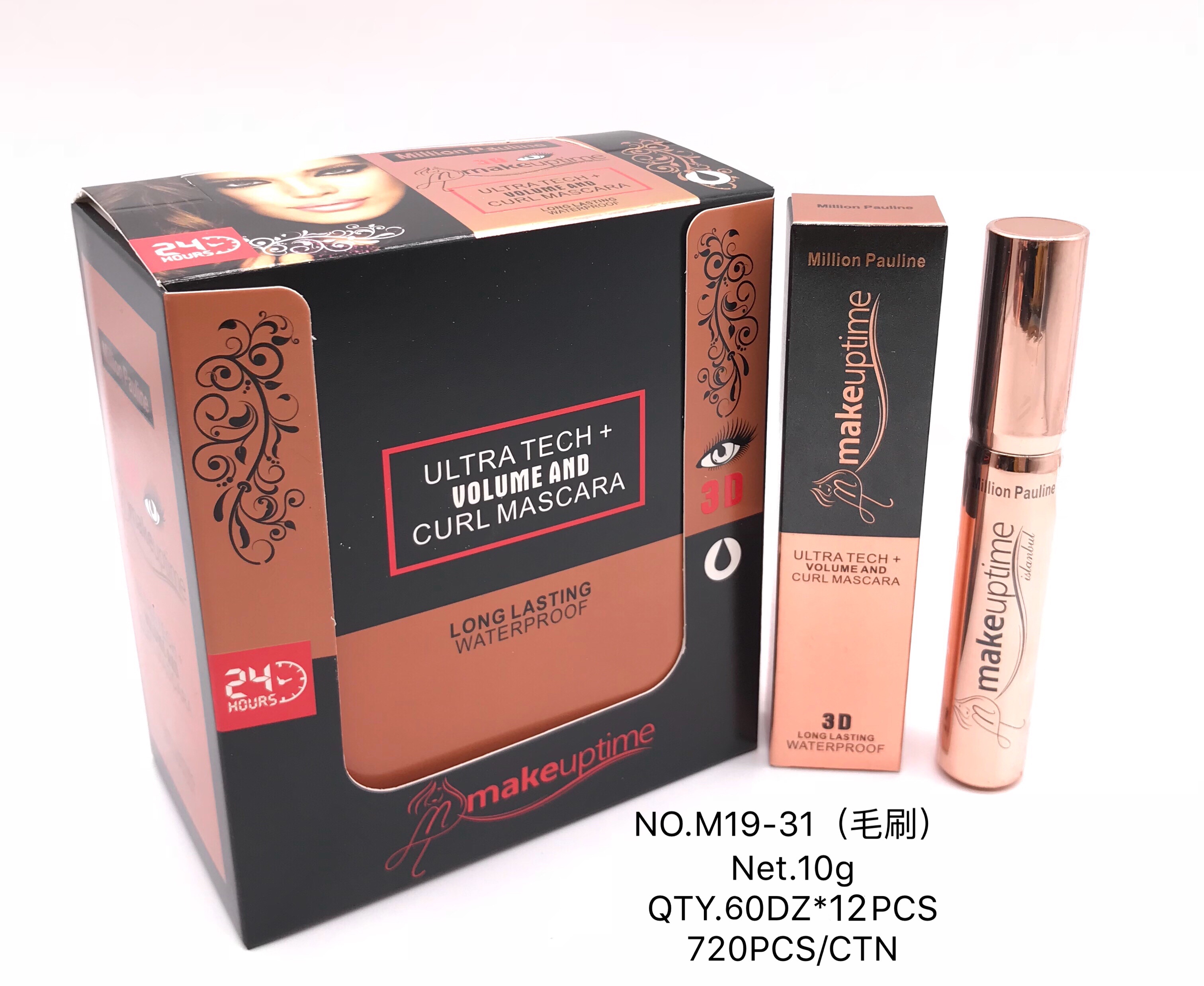 "Million Lotus Factory Direct sales, waterproof, long-lasting, easy to apply, no smudge mascara Item Picture