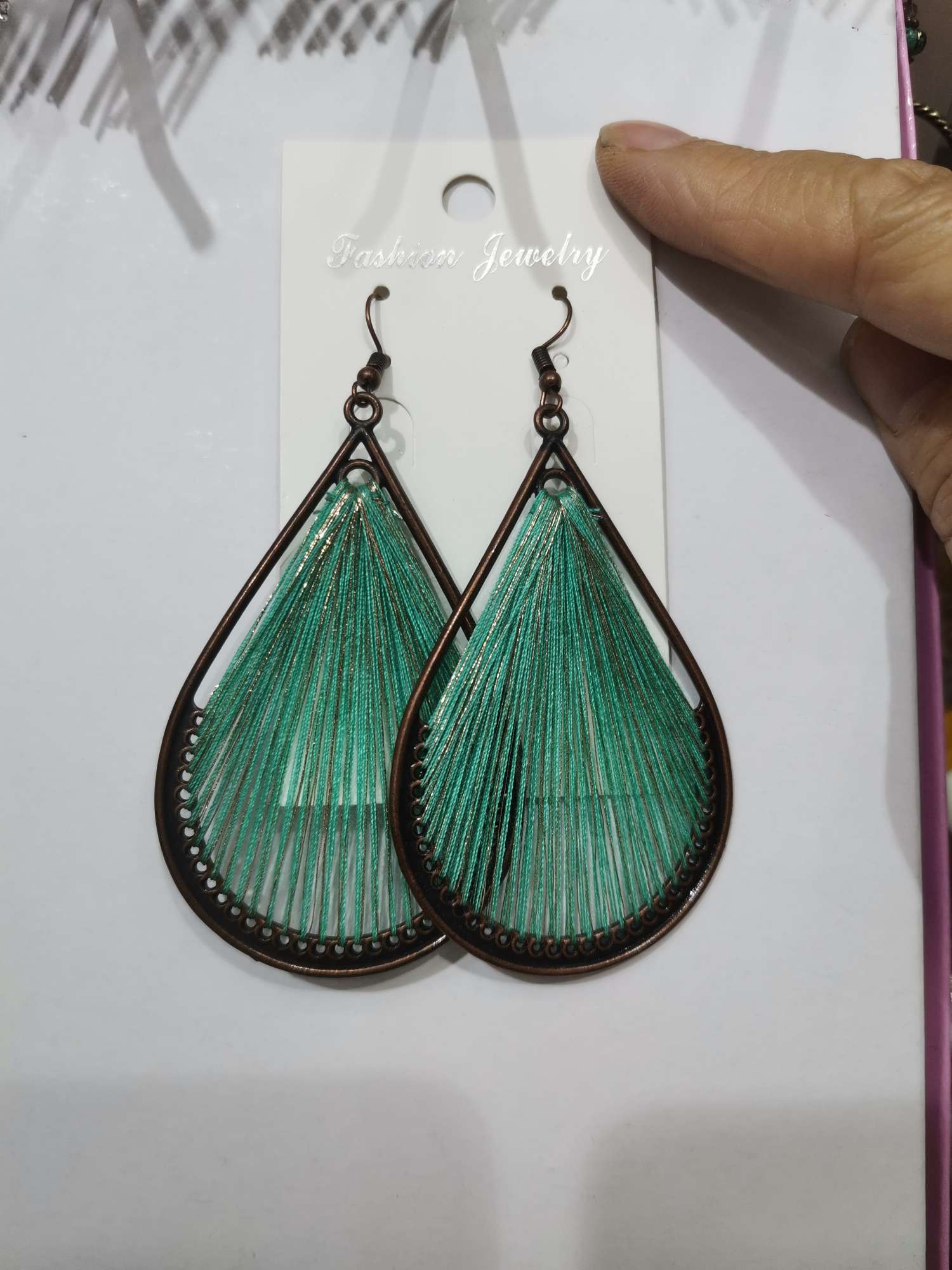 Fashionable, stylish, simple and versatile Bohemian fringe net earrings 66 Ya Xin Specification image