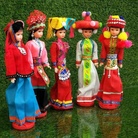 中国56个少数民族娃娃人偶摆件礼物伴手礼幼儿园手工装饰品庆玲工艺耳饰1