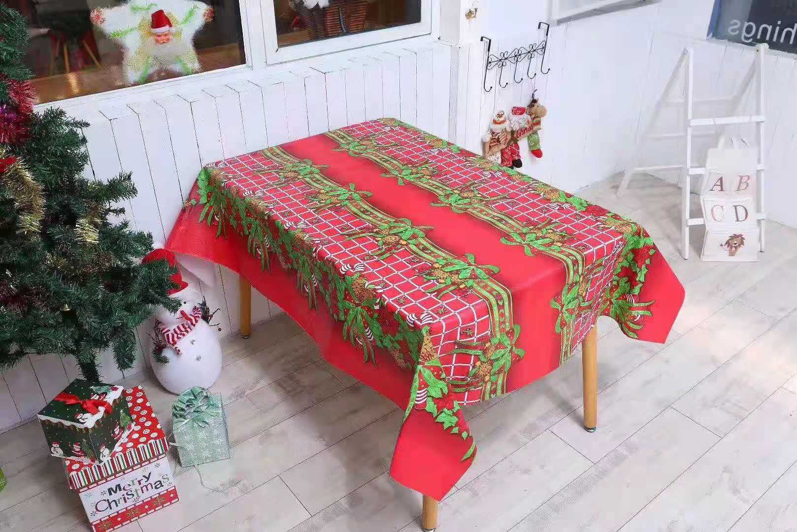 Christmas Tablecloth Non-Woven Fabric Manufacturers Direct Sales Item Picture