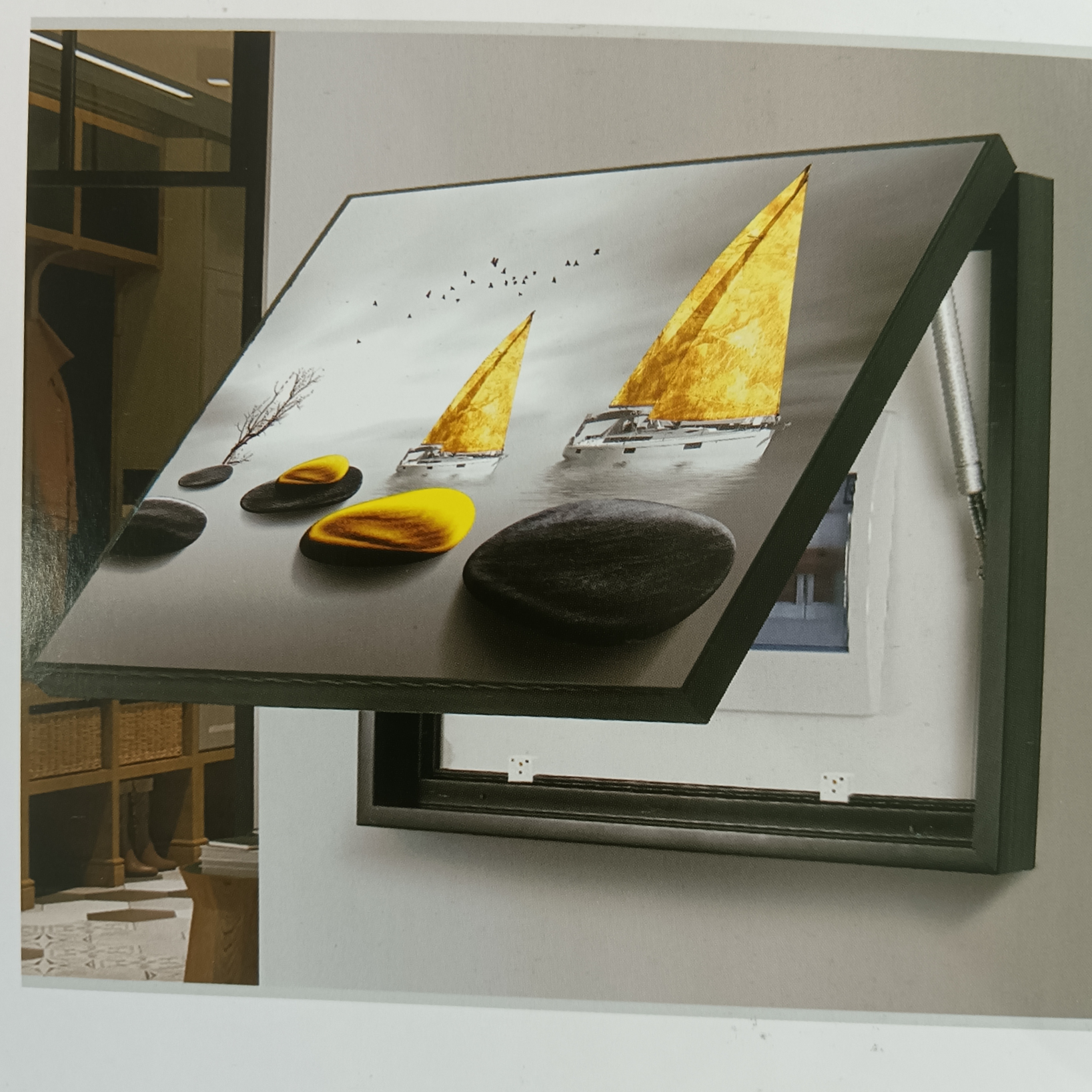 入户玄关装饰画竖版北欧客厅过道走廊现代简约挂画电表箱画图