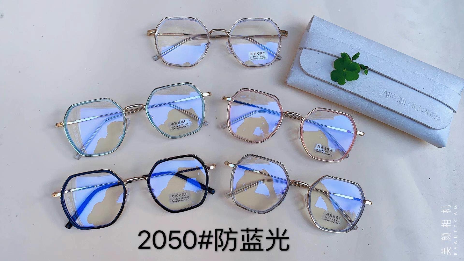 2050 Gold-rubber hybrid flat glasses pic 1