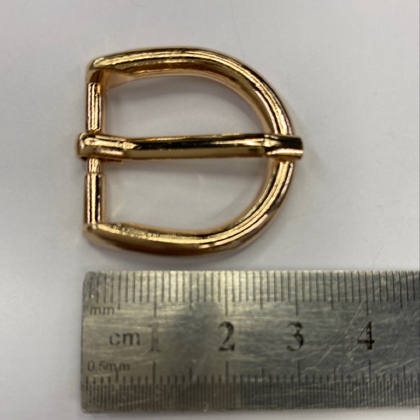 Manufacturers Direct Sales Of New Guangdong Gold Small Needle Buckle Round Head Decorative Buckle Belt Buckle Specification drawing