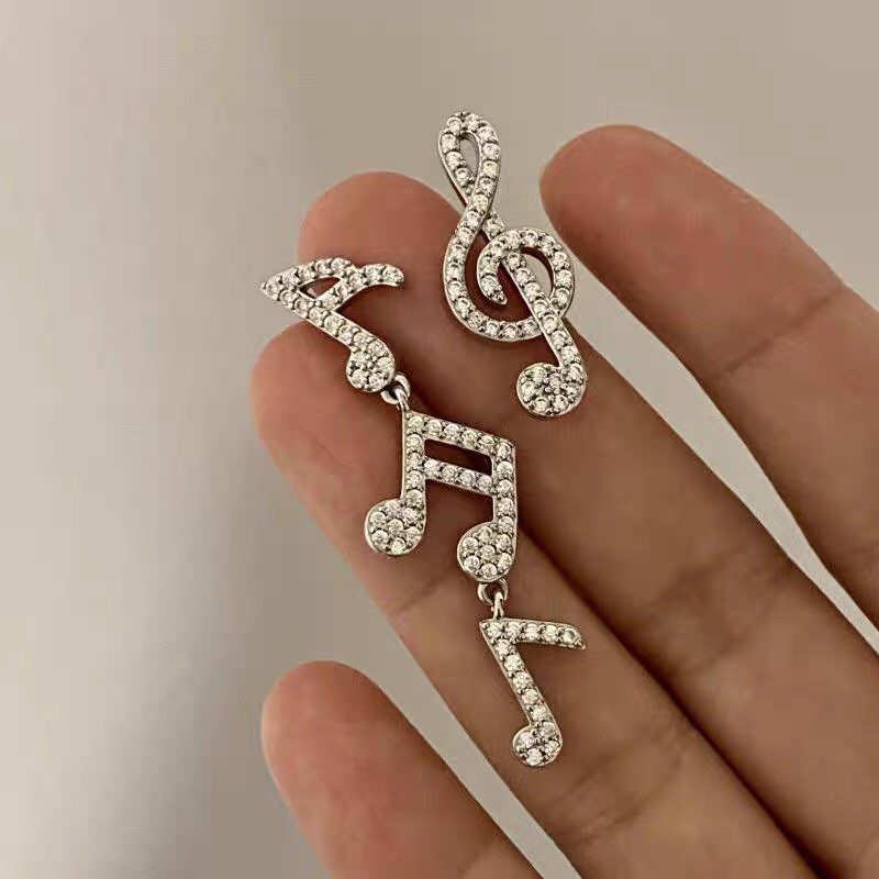 Japan and South Korea new ab design sense note earring girl