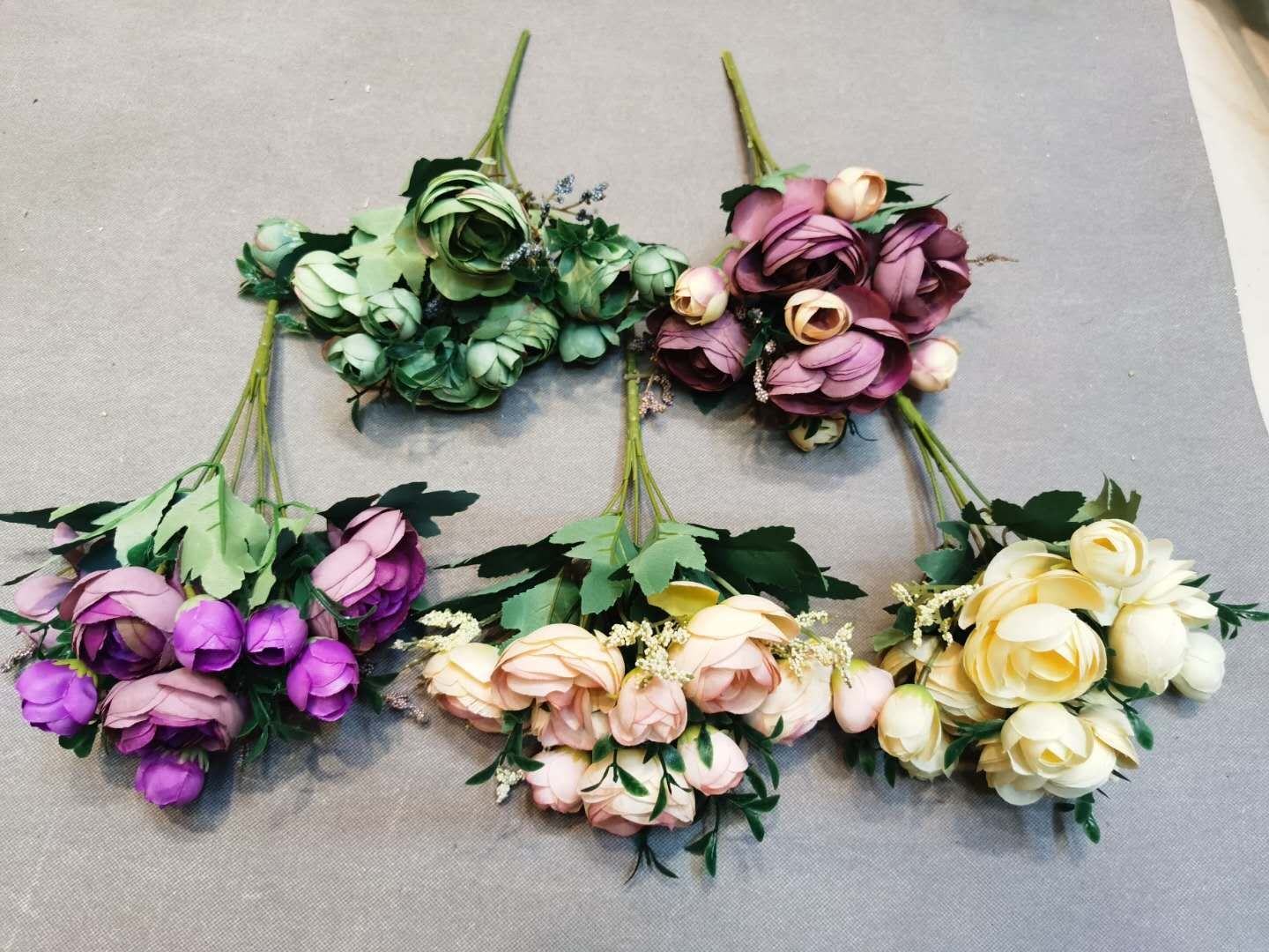 油画大茶花 适合室内外工程  婚庆，装饰，家居摆放  插花配材详情图1