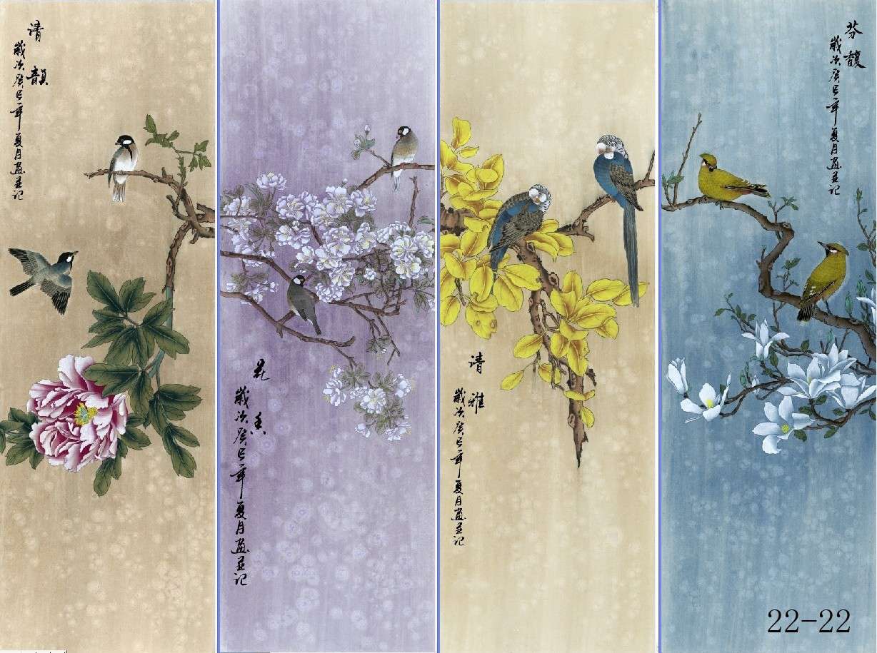Set Painting Chinese Painting Hanging Painting Strip Screen Scroll Painting Three Feet Four Feet Landscape Painting Decorative Painting details Picture